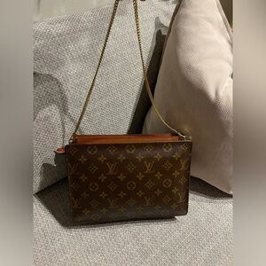 Authentic Vintage Louis Vuitton Eughien Shoulder Bag Monogram Canvas Brown